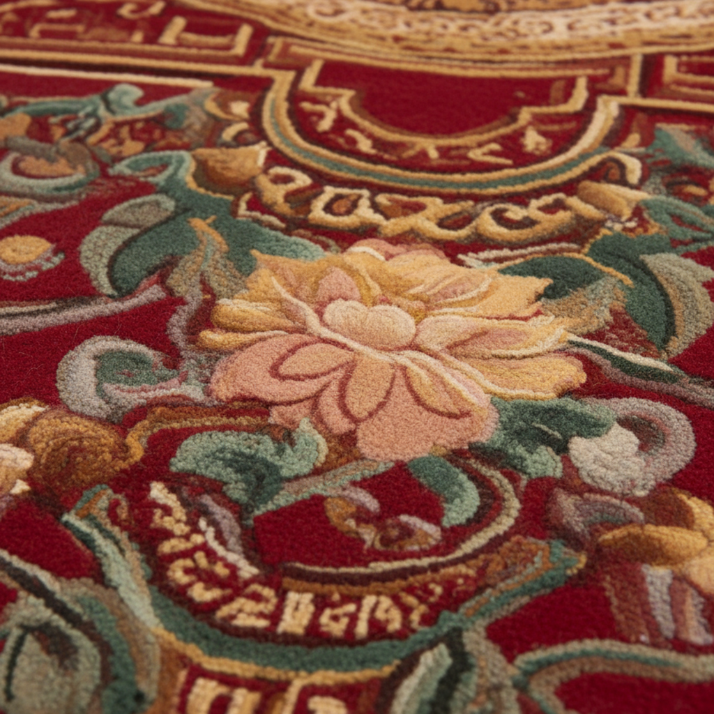 Crimson Palace Garden Hand Tufted Viscose Rug