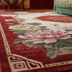 Grand Floral Medallion Hand Tufted Viscose Rug
