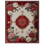 Grand Floral Medallion Hand Tufted Viscose Rug