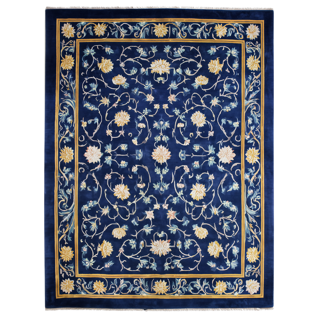 Imperial Indigo Hand Knotted Viscose Rug