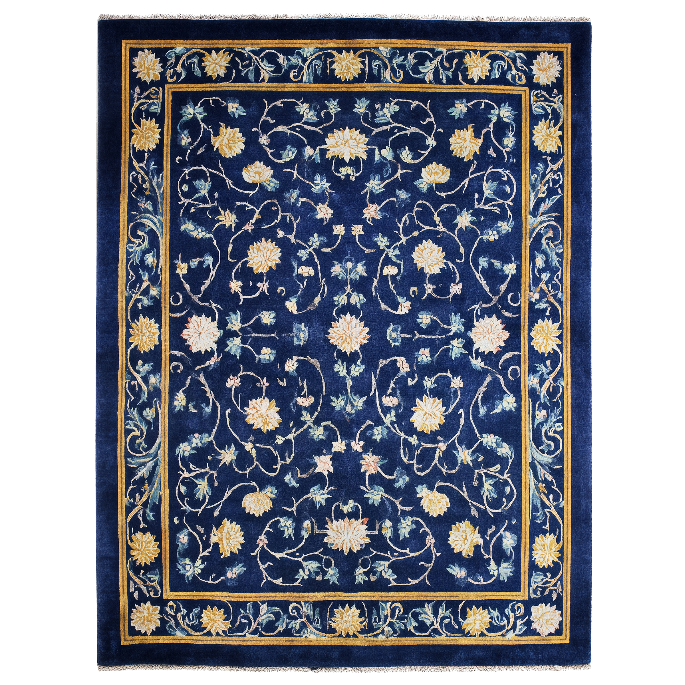 Imperial Indigo Hand Knotted Viscose Rug