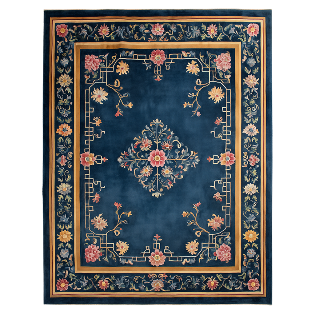 Jewel Box of Blooms Viscose Hand Tufted Rug