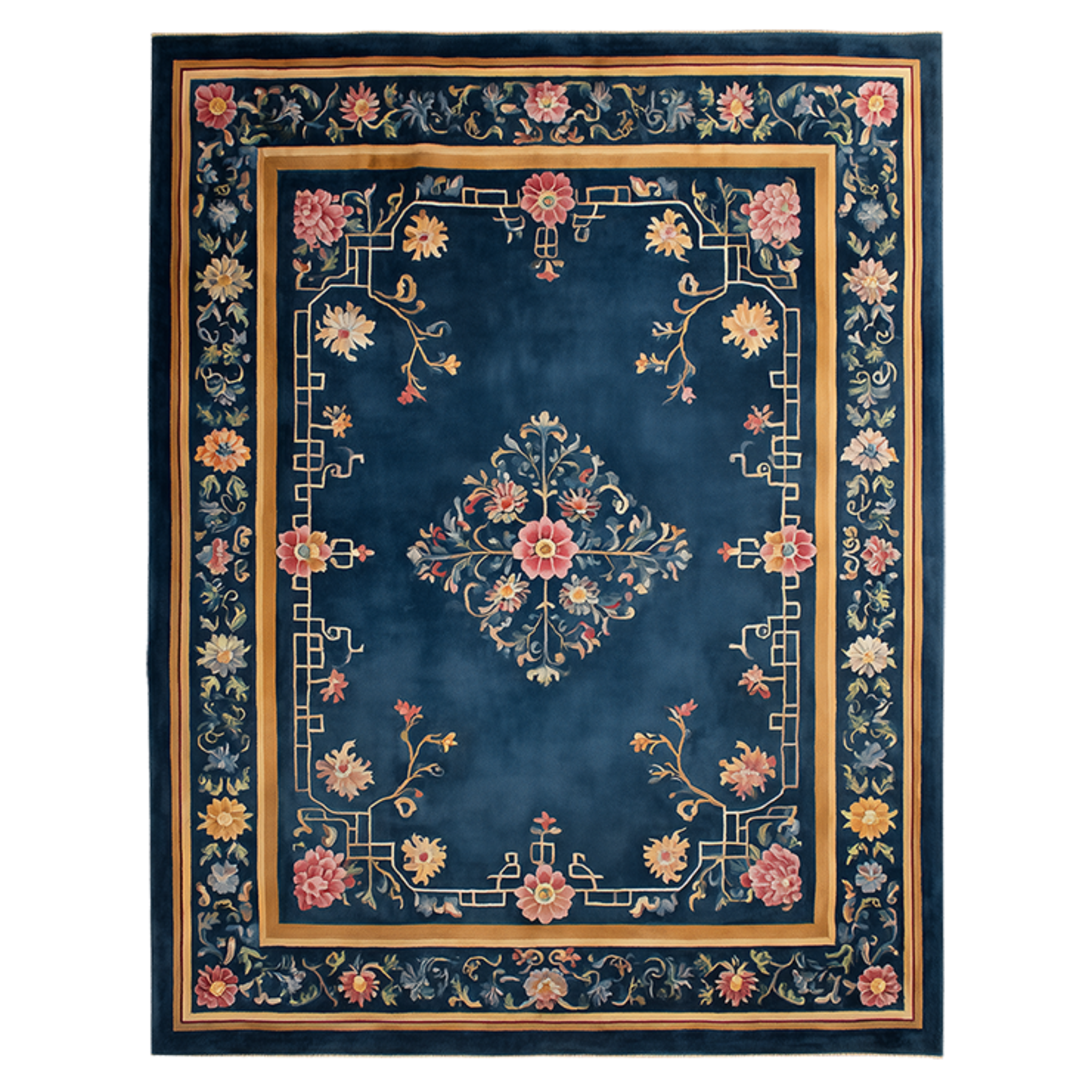 Jewel Box of Blooms Viscose Hand Tufted Rug