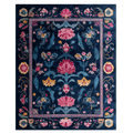 Jeweled Bloom Garden Viscose Hand Tufted Rug