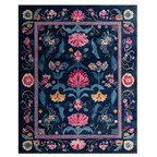 Jeweled Bloom Garden Viscose Hand Tufted Rug