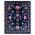 Lotus and Sapphire Hand Tufted Wool Rug