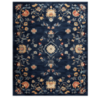 Midnight Bloom Hand Tufted Wool Rug