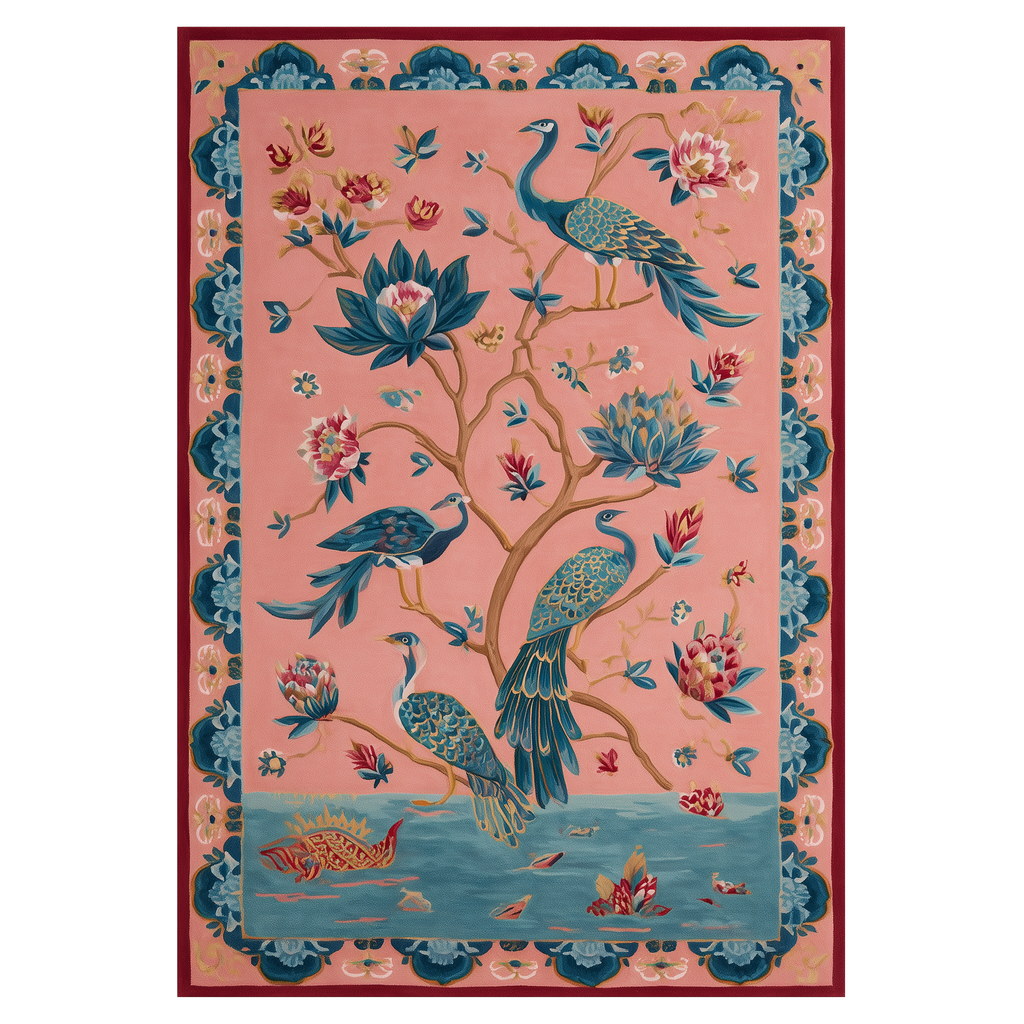 Peacock Blossom Dynasty Hand Tufted Wool Rug