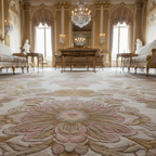 Regency Centerpiece Hand Knotted Square Rug close up shot