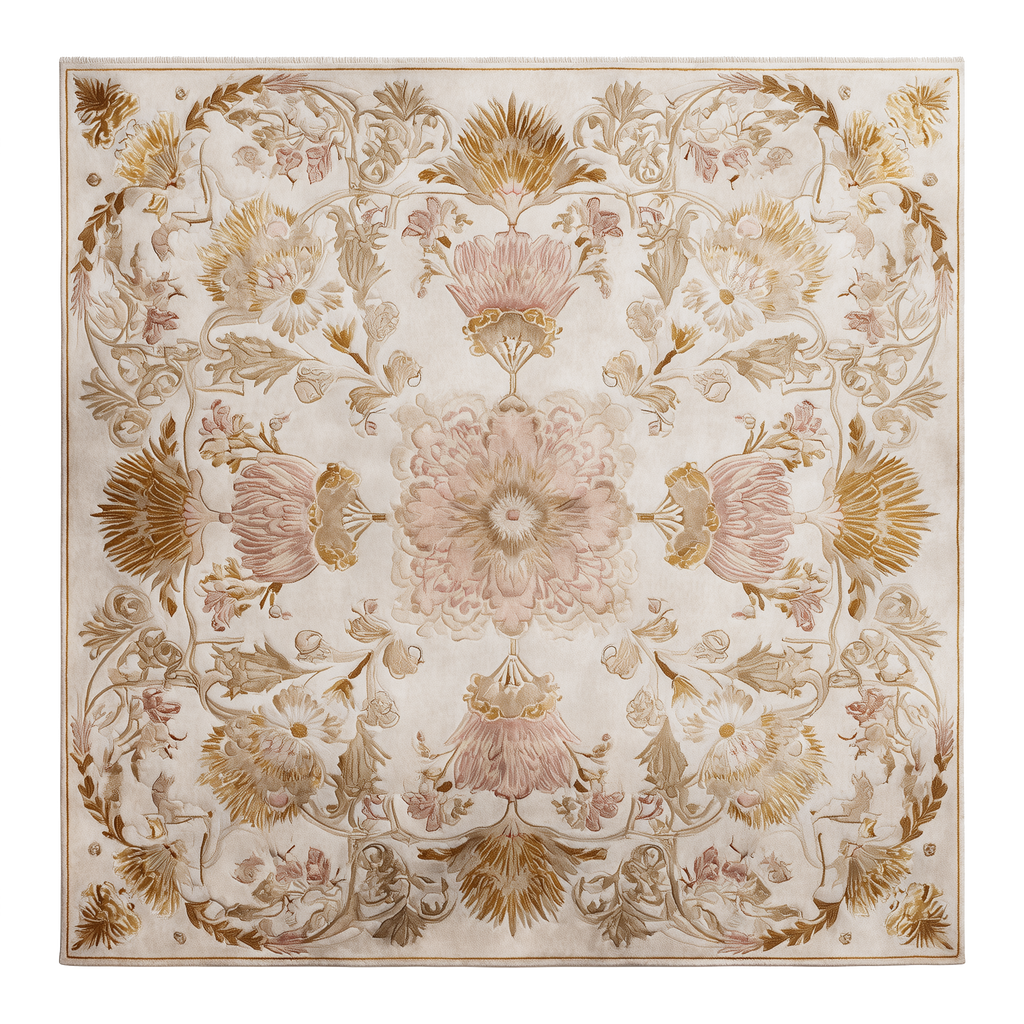 Regency Centerpiece Hand Knotted Square Rug