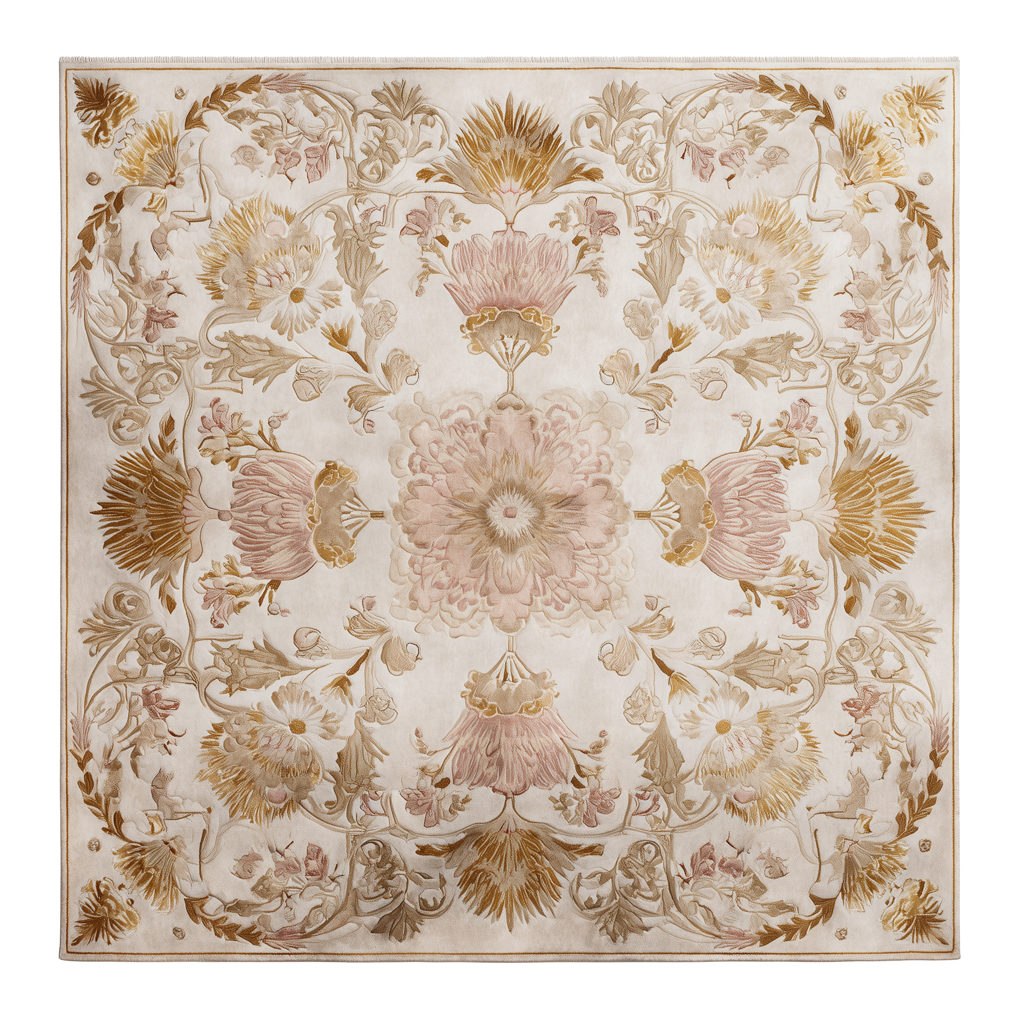 Regency Centerpiece Hand Knotted Square Rug