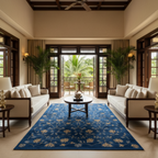 indochina living room with The Celestial Weave Hand Tufted Rug