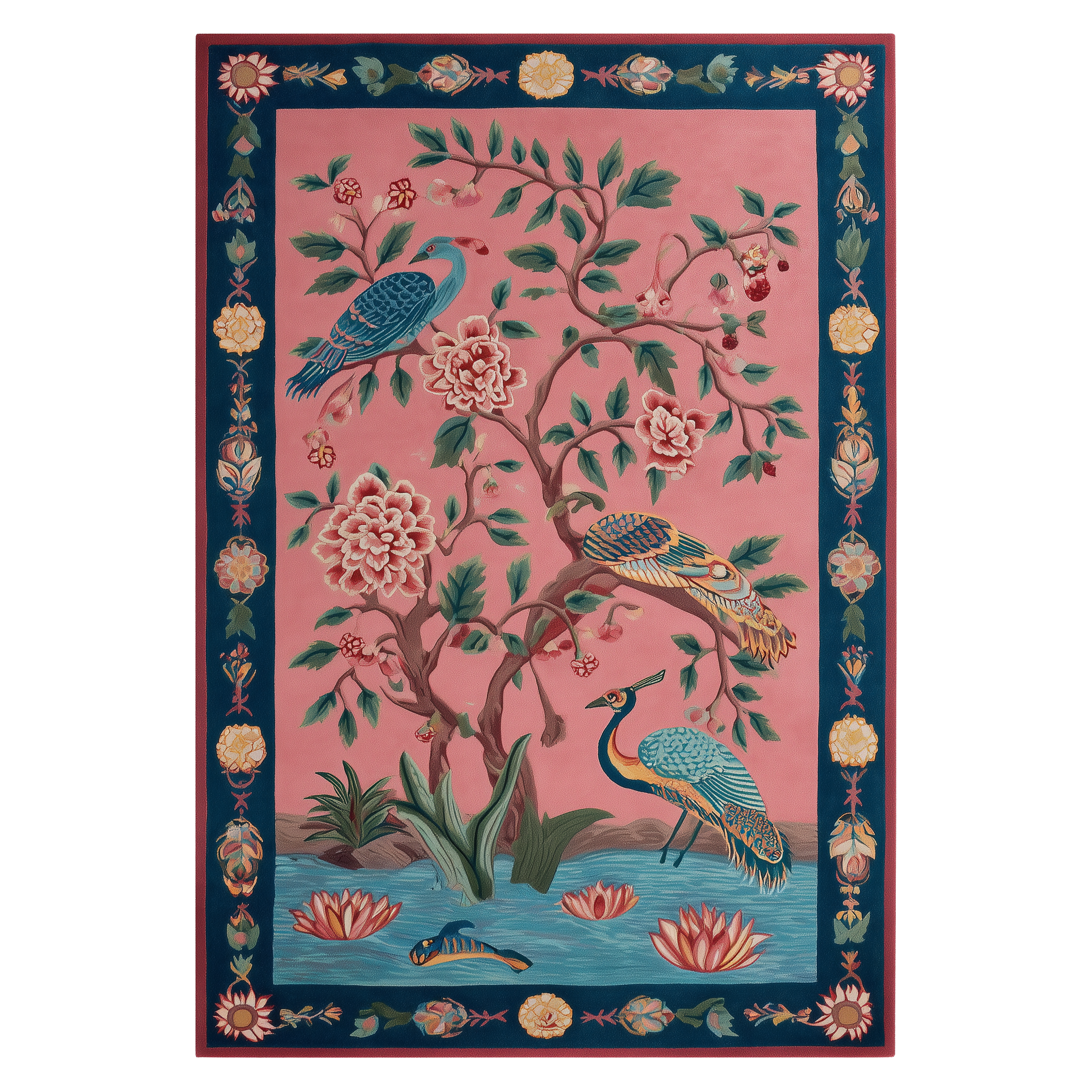 The Crane Garden Hand Tufted Wool Rug