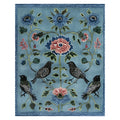 Blue Garden Song Hand Tufted Wool Rug