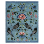 Blue Garden Song Hand Tufted Wool Rug